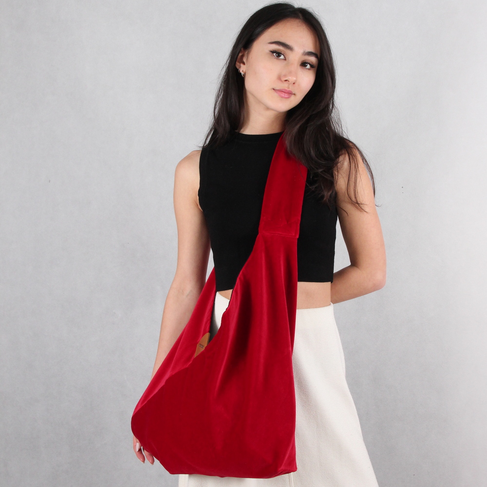 AZMA velvet CRIMSON RED small "only"