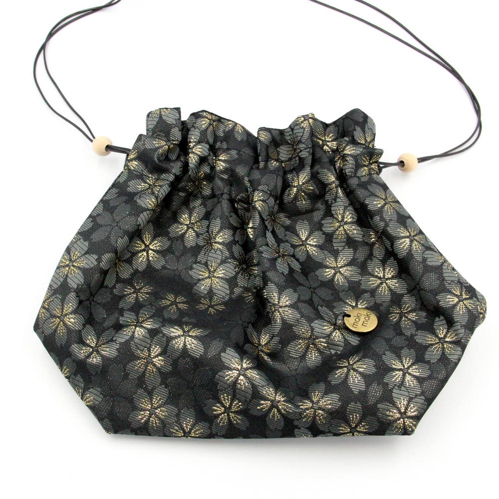 Kinchak POCHETTE Japanese KINRAN sakura black