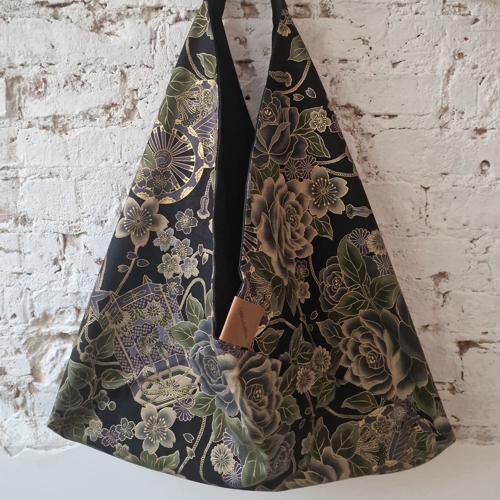 AZMA Japanese FLOWERS olive BIG - obrazek 3