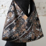 AZMA Japanese FLOWERS&STRIPES brown black BIG