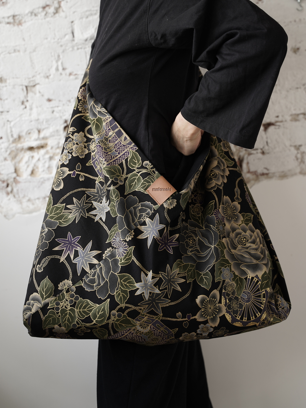 AZMA Japanese FLOWERS olive BIG