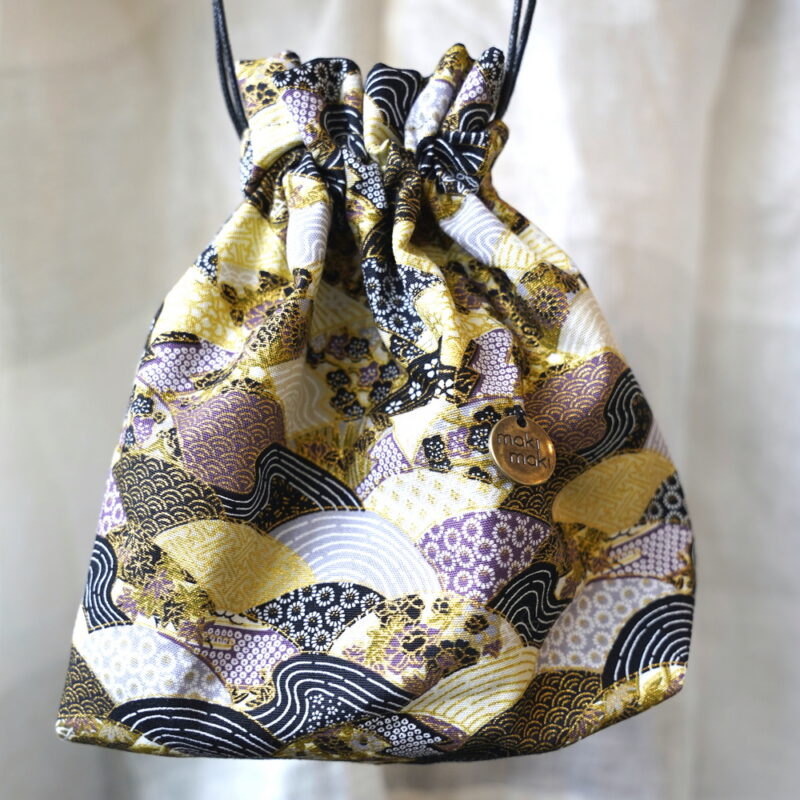 Kinchak POCHETTE Japanese seigaiha violet