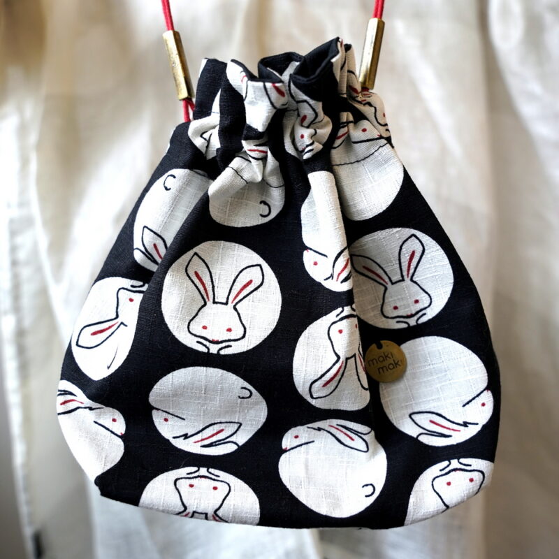 Kinchak POCHETTE Japanese usagi black