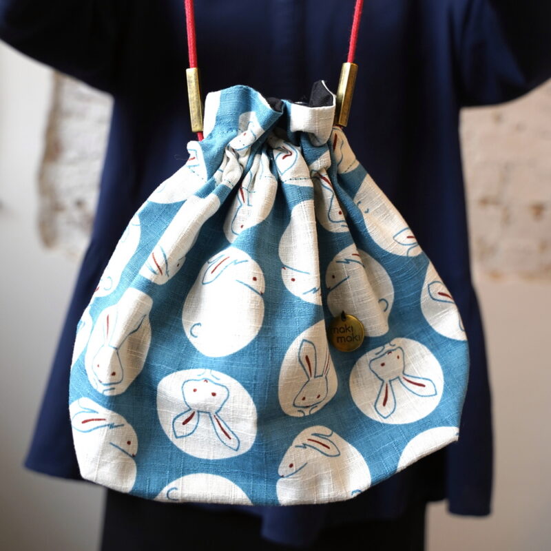 Kinchak POCHETTE Japanese usagi blue