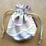 Kinchak MINI Japanese silk seigaiha white