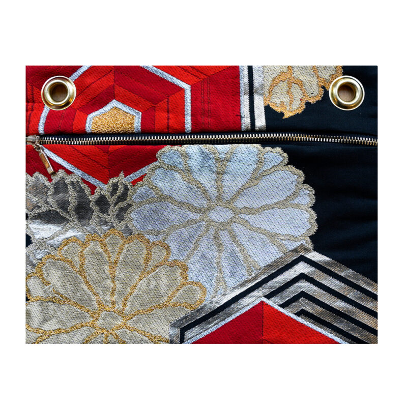 OBI BAG Japanese obi KIKU red