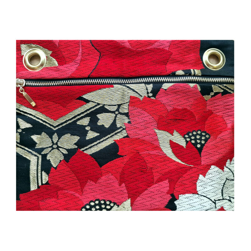 OBI BAG Japanese obi peony red