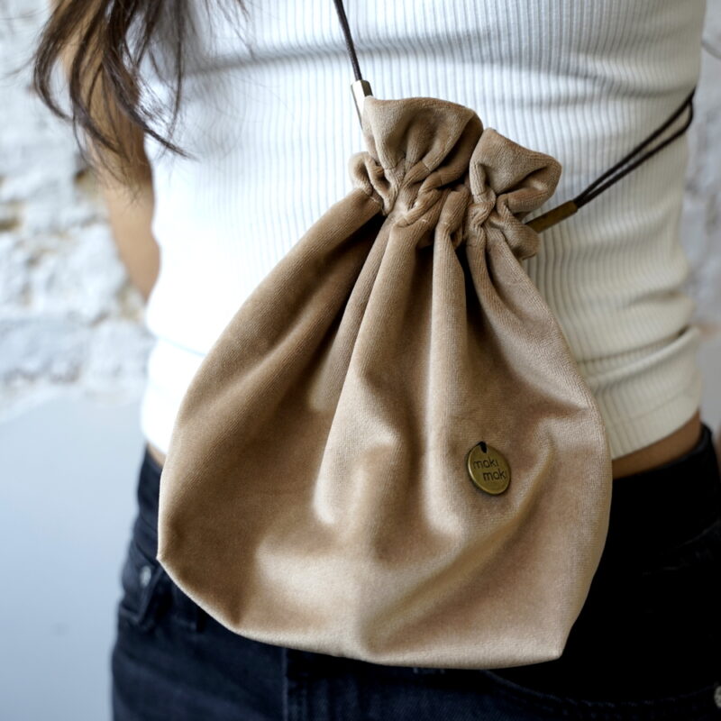 Kinchak POCHETTE velvet Cafe latte