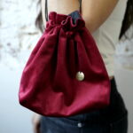 Kinchak POCHETTE velvet Crimson red