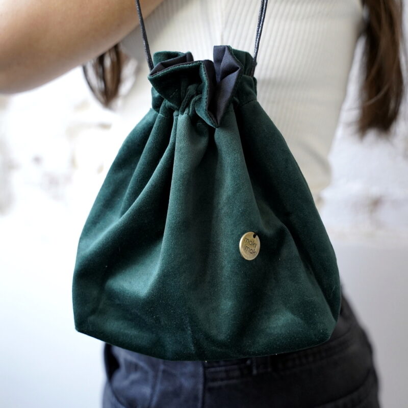 Kinchak POCHETTE velvet Forest green