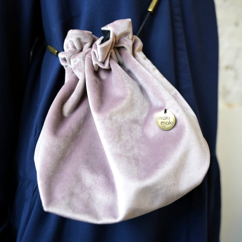 Kinchak POCHETTE velvet Powder pink