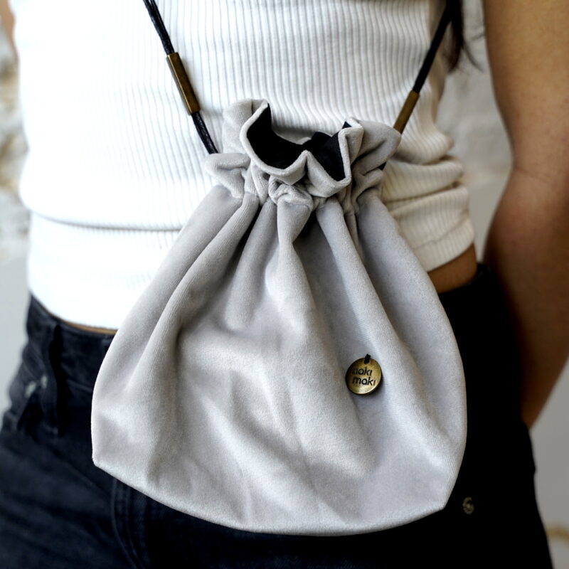 Kinchak POCHETTE velvet Silver gray