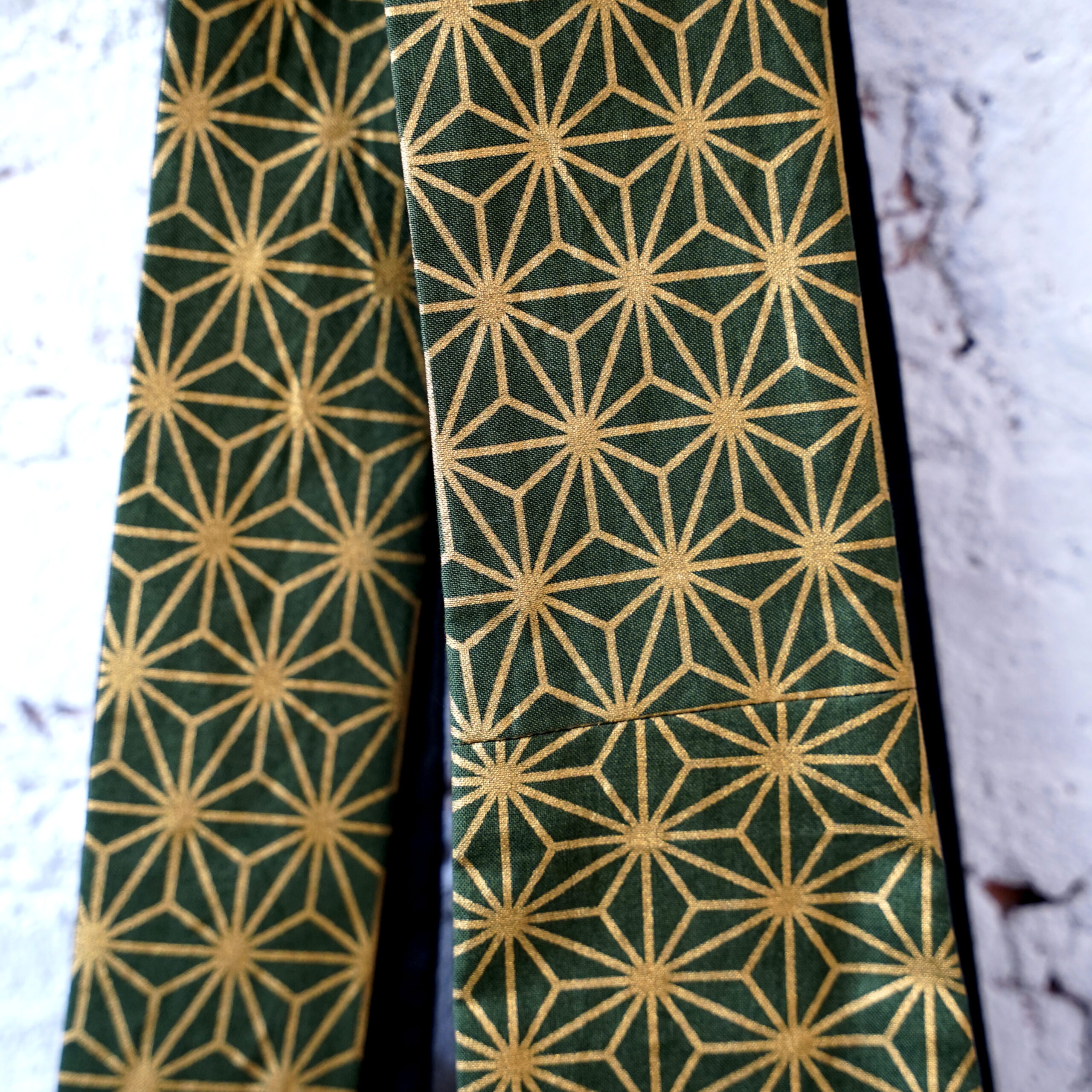 OBI BELT Japanese cotton asanoha green - obrazek 3