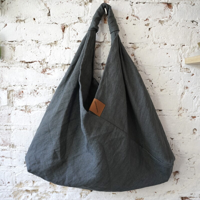AZMA linen plain GRAPHITE big short