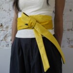 OBI BELT velvet yellow