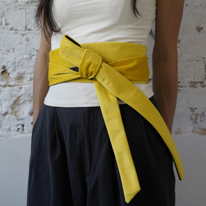 OBI BELT velvet yellow