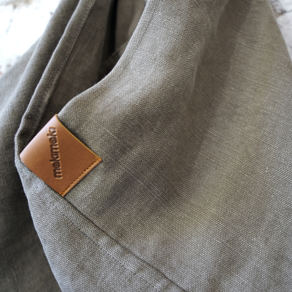 AZMA linen plain BROWN big short - obrazek 3
