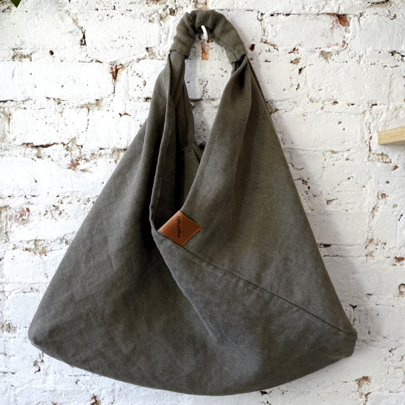 AZMA linen plain BROWN big short