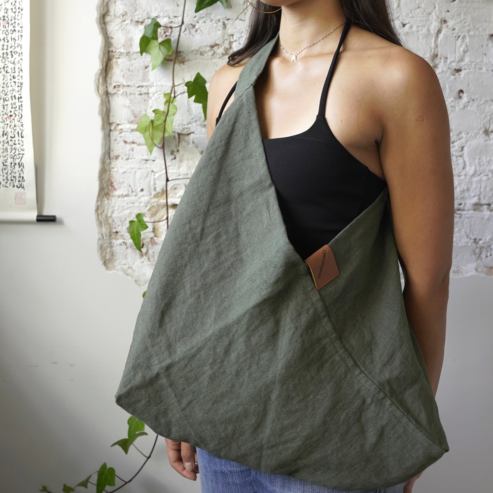 AZMA linen plain OLIVE small long - obrazek 3