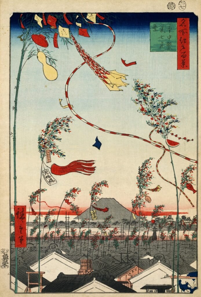 Hiroshige,_The_city_flourishing,_Tanabata_festival,_1857